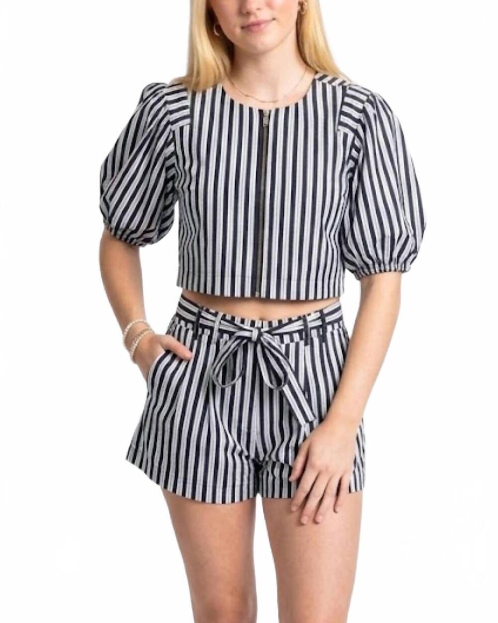 NEW SHUG sydney stripe short in blue